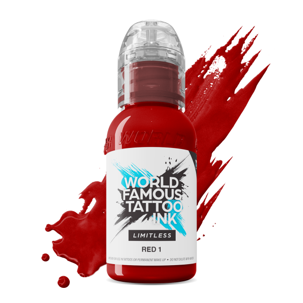 World Famous Limitless Tattoofarbe - Red 1 - 30ml.